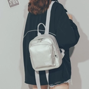 Túi đeo chéo nữ cổ điển 2019 phiên bản tiếng Hàn mới của sinh viên đại học Sen đơn giản, ba lô da mềm - Ba lô