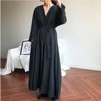 Mùa xuân thai sản 2019 mới Hàn Quốc chic gió nhỏ retro lỏng kết cấu dài cho bà bầu - Áo thai sản áo ngực bầu