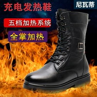 Высокая зимняя зарядная обувь горячая обувь Электрическая обогрева кожа