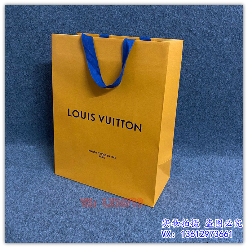 Original Large Vertical Bagspecial counter original edition LV high-grade paper bag packing Bag belt clothes scarf wallet Dustproof bag Gift bag Gift box