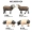 Zhongjieming Mô phỏng Mô hình Động vật Bộ đồ chơi cho trẻ em Nhà đồ chơi Trang trại Động vật hoang dã Bò cừu Lợn bò Bò - Đồ chơi gia đình