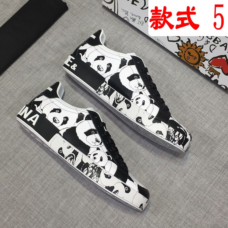 Style (5)European station 2020 new pattern cowhide Round head Frenulum letter leisure time fashion Little white shoes Low Gang men and women shoes Couple shoes