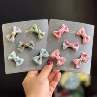 Комплект, заколка для волос с бантиком