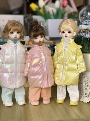 taobao agent Bjd doll clothing down jacket set (No. 1 six, six, six, five points, four -pointer bear girl does not include dolls