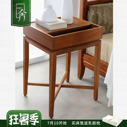 Một phong cách Trung Quốc phong cách Đông Nam Á đồ nội thất trầu hạt óc chó gỗ rắn phân loại đa chức năng lưu trữ bàn cạnh giường ngủ