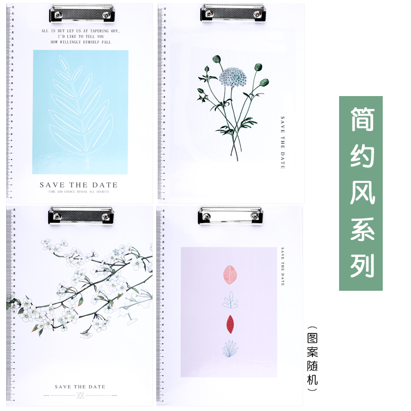 Simple Wind Random OneCartoon A4 like a breath of fresh air Plate clamp Paper wood Folder board Large  Clip Folder Office stationery