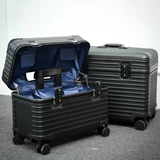 Металлический чемодан подходит для мужчин и женщин, универсальное оборудование, алюминиево-магниевый сплав, 18 дюймов, поворотные колеса