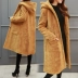 Áo khoác nữ 2016 mới mùa thu và mùa đông phiên bản Hàn Quốc của phần dài dày trên đầu gối lông cừu lông cừu trùm đầu - Áo Hàn Quốc áo dạ dáng dài nữ đẹp Áo Hàn Quốc