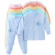 [Đặc biệt hàng ngày] trẻ em cao eo thiết kế bụng đồ lót thiết lập mùa xuân mới mùa thu quần áo em bé bông dịch vụ nhà