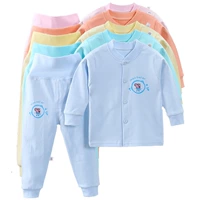 [Đặc biệt hàng ngày] trẻ em cao eo thiết kế bụng đồ lót thiết lập mùa xuân mới mùa thu quần áo em bé bông dịch vụ nhà bộ đồ ngủ trẻ em