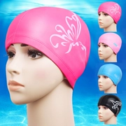 Mũ bơi mới bong bóng mũ nam và nữ lớn silicone không thấm nước dài tai bịt tai silicone nắp cao su thoải mái không có đầu