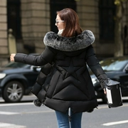 Phụ nữ mang thai áo khoác cotton mùa đông lỏng cotton phù hợp với nữ dài Phần phiên bản Hàn Quốc của bà bầu áo cotton một từ thời kỳ mang thai mẹ thủy triều