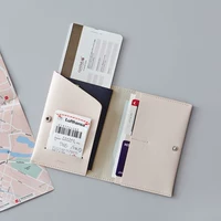 Hàn quốc đơn giản tính khí giả da ngắn hộ chiếu thời trang nam giới và phụ nữ đi du lịch gói tài liệu hộ chiếu gói túi đựng giấy tờ ô tô