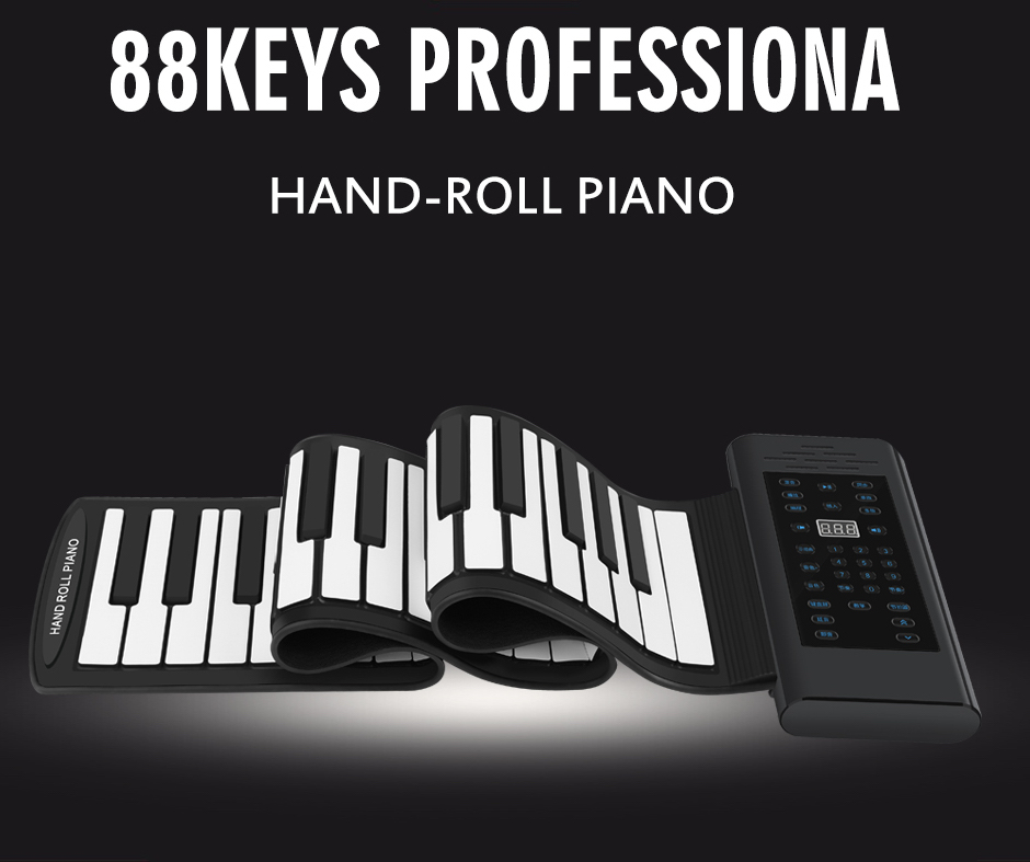 61 KEYS PROFESSIONAL MIDI KEYBOARD ROLL UP PIANO USB PORT