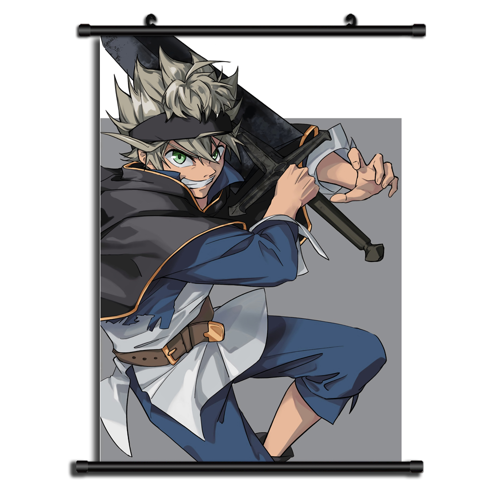 12913Animation surrounding customized black Clover poster mural dormitory bedroom Scroll black clover Hang a picture