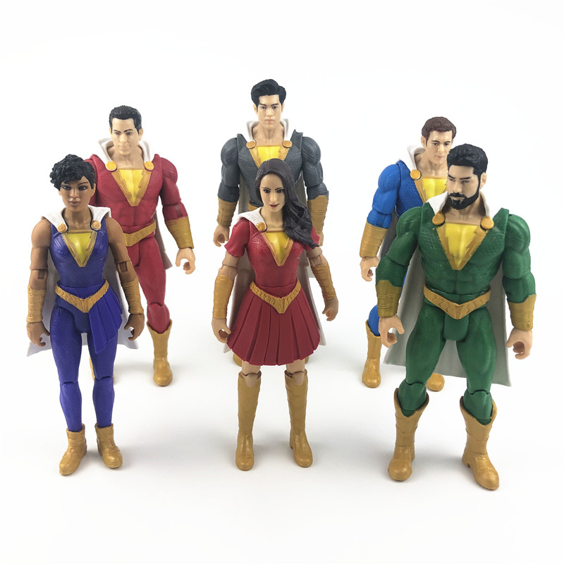 6 TogetherGenuine bulk cargo Mattel DC Superhero Movie Thunder shazam  6 inch Movable image Ornaments Model Shazam