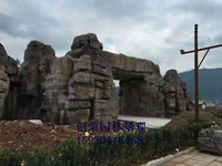 Пользовательские водопад Пластиковые камни Каменные ворота цементные пластиковые горные скалисты
