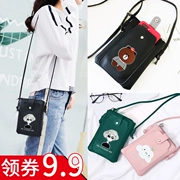 2018 new mềm da túi nhỏ nữ vai túi điện thoại di động túi Messenger nhỏ tươi sinh viên coin purse dễ thương hoang dã