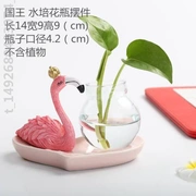 Bình thủy tinh bàn trà thủy tinh gốm nhỏ nhà sư chèn bình Zen đơn giản để bàn cá tính phòng khách màu xanh lá cây - Vase / Bồn hoa & Kệ