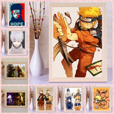 taobao agent X Anime Wood Photo Frame Hanging Painting Naruto Surrounding 7 -inch Decoration Display Decoration Painting Support to Customize