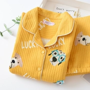 Quần áo mới tháng chần bông mùa xuân và mùa thu cotton ấm áp cho bà bầu đồ ngủ sau sinh kích thước lớn cho con bú quần áo điều dưỡng tại nhà mùa đông - Giải trí mặc / Mum mặc