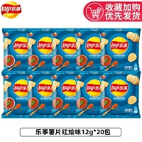 [20 мешков] Свободные картофельные чипсы красные тушеные аромат*20 упаковок