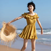 Phiên bản Hàn Quốc của áo tắm nữ Hàn Quốc Đầm liền thân kiểu váy liền thân gợi cảm giảm béo nóng bỏng nhỏ tươi mát - Bộ đồ bơi hai mảnh