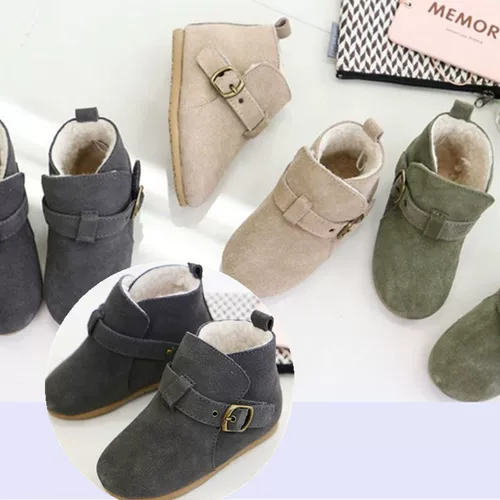 LGXH Winter Cowhide Those Anti -velvet мужские и женские детские снежные сапоги корейские детские туфли девочка -обувь ботинки с бархатными хлопковыми туфлями