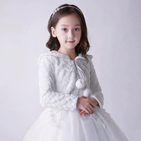 Демисезонная накидка, утепленный плащ, куртка, вечернее платье для принцессы, в корейском стиле