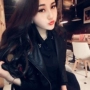 Da phụ nữ đoạn ngắn mùa xuân và mùa thu pu leather jacket áo khoác da thời trang Hàn Quốc kích thước lớn xe máy nữ sinh viên trang trí ve ... áo khoác da nữ zara