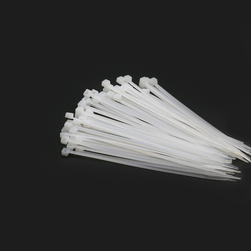 Белые нейлоновые пластиковые кабельные стяжки, кольцо, штора, 2×200мм, 500 шт, фиксаторы в комплекте