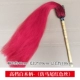 Белая деревянная ручка (имитация хвоста красный шелк)