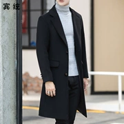 Áo len nam mùa thu và mùa đông trong áo khoác len dài của Anh Áo len len Nizi cashmere cho nam size lớn