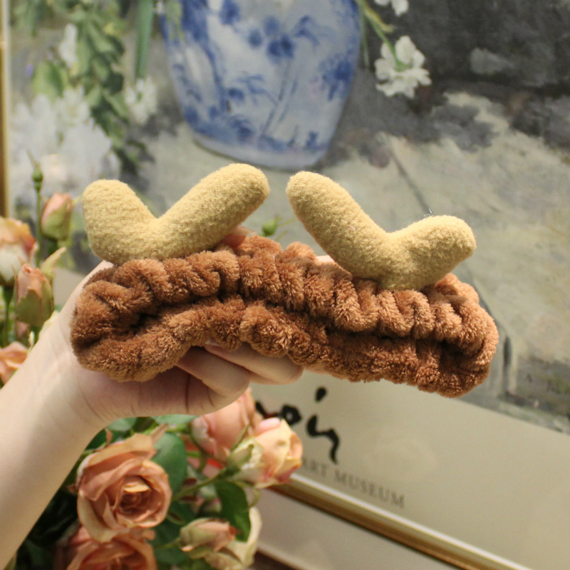 Brownthe republic of korea wash one 's face Hair band lovely Simplicity Internet celebrity Place a mask on the face Headband hair hoop female Hair bundle Headwear Headband Gargle Make up