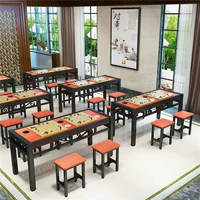 Стол для шахматной доски твердые древесины Antique Go Tabess Tabess Tabes Tbess -Студент -студенческий китайский стол -таблица детского обучения и комбинация стулья