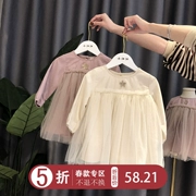 Váy bé gái công chúa kiểu váy phồng mùa thu nữ váy trẻ em Hàn Quốc phiên bản mới 2019 - Váy