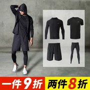 咕咚 quần áo tập luyện của nam giới phù hợp với ngắn tay nhanh khô bóng rổ chạy ba hoặc bốn bộ thể thao quần thể thao vớ