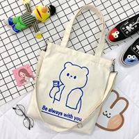 Белая сумка на одно плечо, с медвежатами