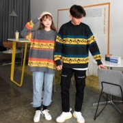 Áo len đôi rộng một nam và một nữ 2018 áo khoác mùa thu mới sang trọng phiên bản Hàn Quốc của xu hướng áo len bf lỏng