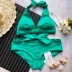 Sexy bikini ba điểm chia bikini Thời trang đơn giản không cảm giác thoải mái màu sắc nghệ thuật thử nghiệm catwalk áo tắm phụ nữ Bikinis