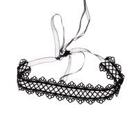 Милый черный плавательный круг для шеи, ожерелье, нижнее белье, кружевной аксессуар, стиль Лолита