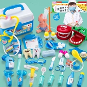 Bác sĩ trẻ em đồ chơi đặt kim tiêm ống nghe cô gái hộp y tế mô phỏng chơi nhà quà tặng sinh nhật