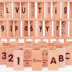 Bằng gỗ bạch đàn biết chữ số động vật 120 viên nang kiến ​​thức công nhận domino building blocks giáo dục cho trẻ em đồ chơi Khối xây dựng