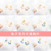 Xiao war thỏ nhỏ trâm nữ Nhật Bản dễ thương huy hiệu phim hoạt hình trang trí pin pin sáng tạo phụ kiện túi hoang dã - Trâm cài