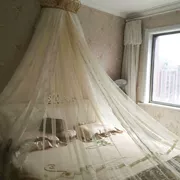 Giường công chúa Hàn Quốc rèm giường màu hồng màn chống muỗi dày mã hóa Tòa án châu Âu rèm giường khung crepe 1.8! - Bed Skirts & Valances