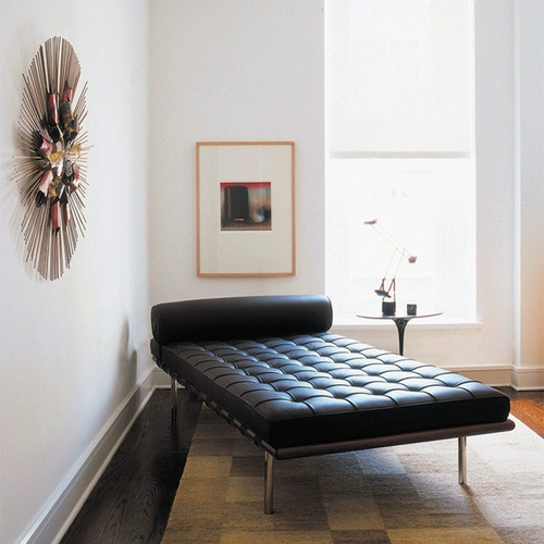 Барселона кровать кожаная обеденный стул Барселона Диван дизайнер модель комнаты простой длинный диван