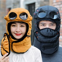 Зимняя бакьянская шляпа Bao Toutou с только протекающими глазами, хлопком, хлопком, женским, мужским мотоциклом, пилотом, велосипедной теплее