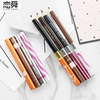 Dual-sử dụng lông mày bút chì kẻ mắt đúp head không smudged không thấm nước và mồ hôi-proof kéo dài người mới bắt đầu từ-sơn bút kẻ mắt với lông mày lược kẻ mắt black rouge