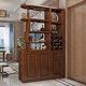 Tủ hội trường bằng gỗ nguyên khối Tủ rượu phong cách Trung Quốc hiện đại Tủ lối vào phòng khách Sảnh trang trí vách ngăn tủ màn hình Tủ lưu trữ hai mặt vách pvc