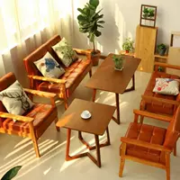 . Đào tạo Beauty Shop Western Restaurant Card Ghế Sofa Vải Ghế Khách sạn Nội thất Bàn sofa đôi Bàn cà phê - FnB Furniture ban ghe ca phe